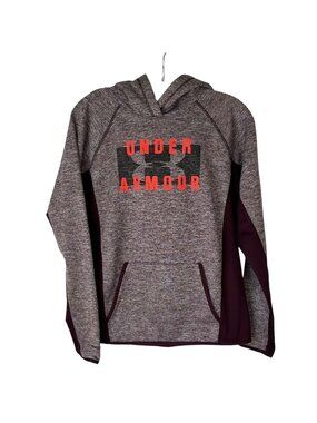 Under Armour ColdGear Loose Hoodie Small Maroon Heather Activewear